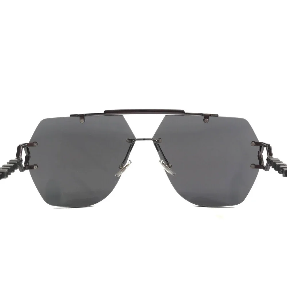 Philipp Plein Sunglasses SLEEK SPP111 COL. 672X Gunmetal Frames w/ Mirror Lenses